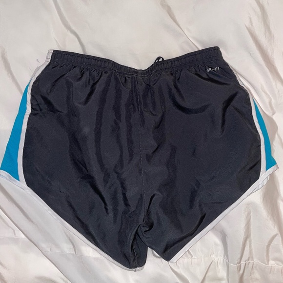 Women’s Black and Blue Running Shorts Nike Dri-Fit - Picture 2 of 3